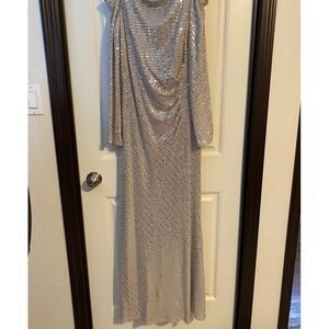 Beautiful full length gown. Nice for fall/winter as it’s lined.